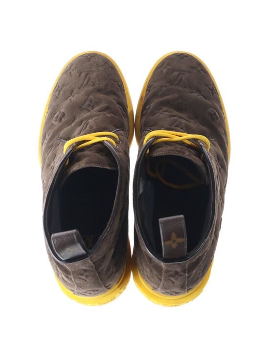 Louis Vuitton LV Dimension Monogram Suede Leather Ankle Chukka Boots Brown main image 6
